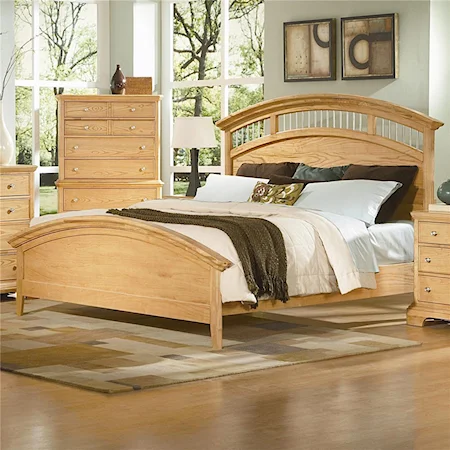 King-Size Headboard & Footboard Panel Bed